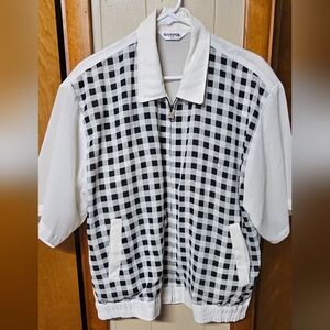 Danpol Black and White Checkered Men's Dress Shirt